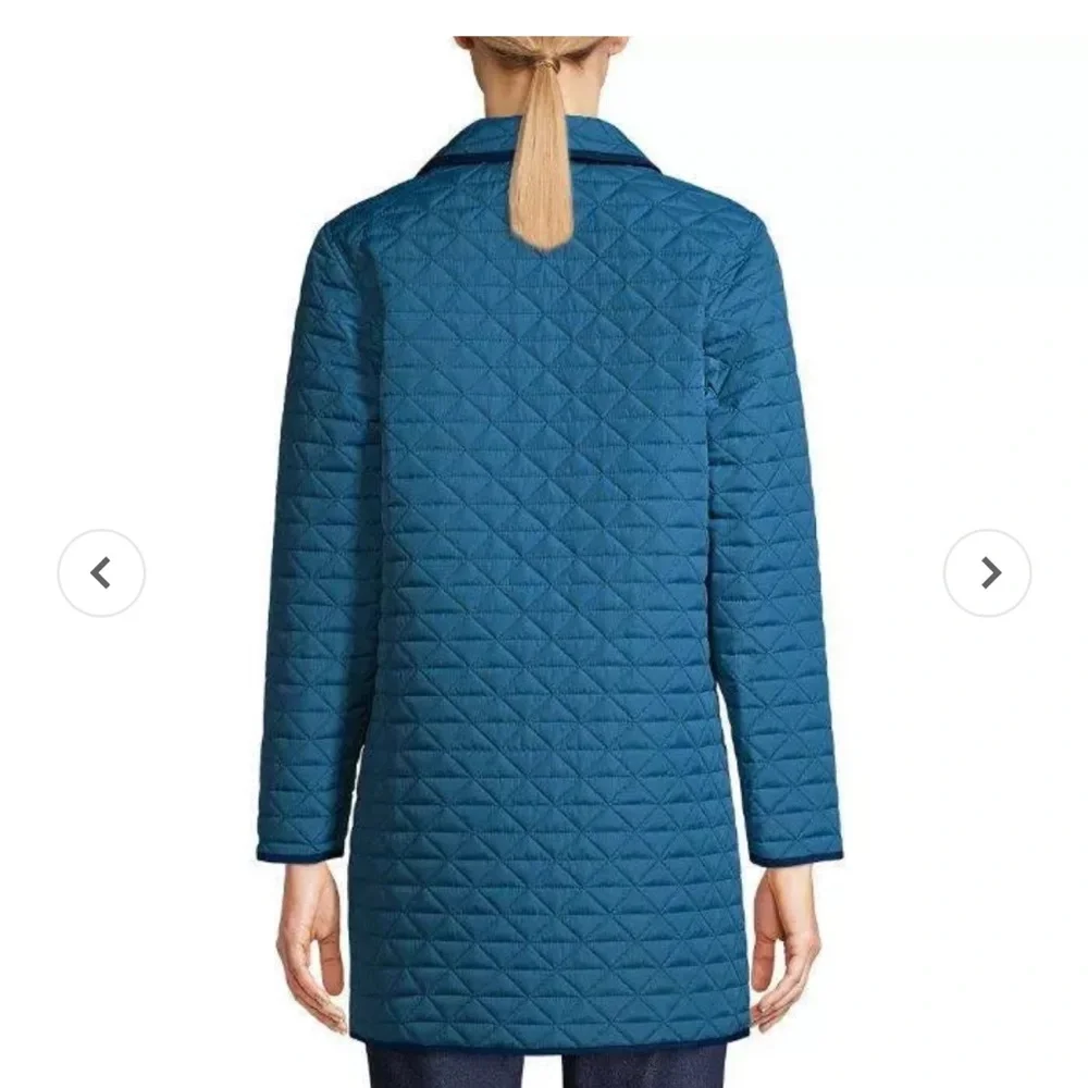 Lands End Women Reversable Insulated Barn Coat size XL - Picture 3 of 9